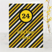 Gele zwarte witte regenboogstripes kaart (Gele Bloem)