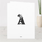 Gele zwarte witte regenboogstripes kaart (Achterkant)