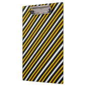 Gele zwarte witte regenboogstripes klembord (Links)