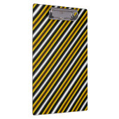 Gele zwarte witte regenboogstripes klembord (Rechts)