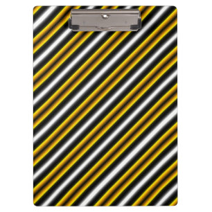 Gele zwarte witte regenboogstripes klembord