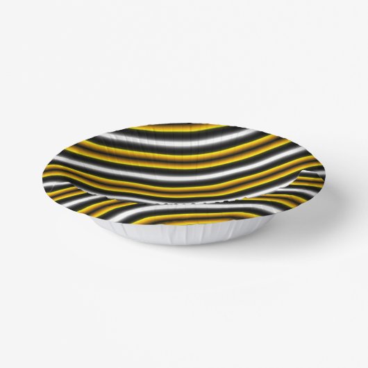 Gele zwarte witte regenboogstripes papieren kommen (Gebogen)
