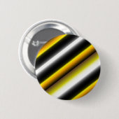 Gele zwarte witte regenboogstripes ronde button 5,7 cm (Voorkant /achterkant)