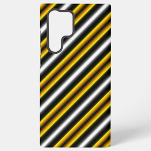 Gele zwarte witte regenboogstripes samsung galaxy hoesje