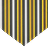 Gele zwarte witte regenboogstripes tafelkleed (Gekanteld)