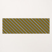 Gele zwarte witte regenboogstripes yogamat (Achterkant (horizontaal))
