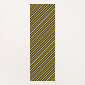 Gele zwarte witte regenboogstripes yogamat (Voorkant)