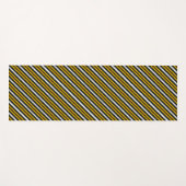 Gele zwarte witte regenboogstripes yogamat (Voorkant (horizontaal))
