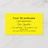 Gele zwartwitgele maffia met Logo-koel Visitekaartje (Achterkant)