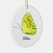 Gele zwavelvlinder, gepersonaliseerd versieringsmi keramisch ornament (Rechts)