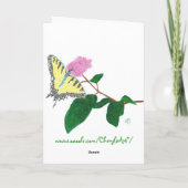 Gele Zwemstaartvlinder Bedinken van uw kaarten (Achterkant)