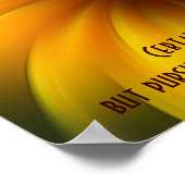 Gele Zwirls Dreams Inspirerend Quote Poster (Hoek)