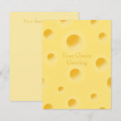  Gele Zwitserse kaas Gepersonaliseerde kaas Notitiekaartje (Voorkant / Achterkant)