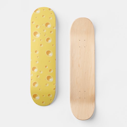 Gele Zwitserse kaas textuur skateboard (Voorkant)
