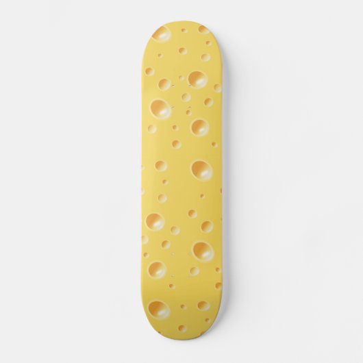 Gele Zwitserse kaas textuur skateboard (Voorkant)