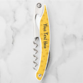 Gele zwitserse kaascorkschroef wijn openbaring kurkentrekker (Voorkant)