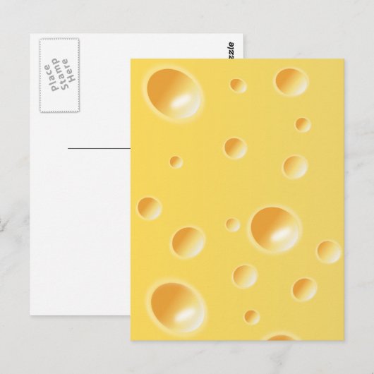 Gele Zwitserse kaastextuur Briefkaart (Voorkant / Achterkant)