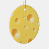 Gele Zwitserse kaastextuur Keramisch Ornament (Rechts)