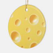 Gele Zwitserse kaastextuur Keramisch Ornament (Links)