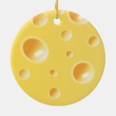 Gele Zwitserse kaastextuur Keramisch Ornament (Achterkant)