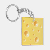 Gele Zwitserse kaastextuur Sleutelhanger (Voorkant Links)
