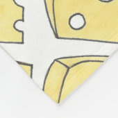 Gele Zwitserse kaaswand Afdrukfolie Fleece Deken (Hoek)