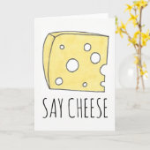 Gele Zwitserse kaaswand Zeg kaas eten Kaart (Gele Bloem)