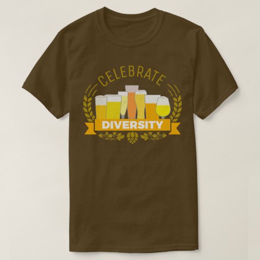Gelebraat Diversiteit bier smaakstof T-shirt (Design voorkant)