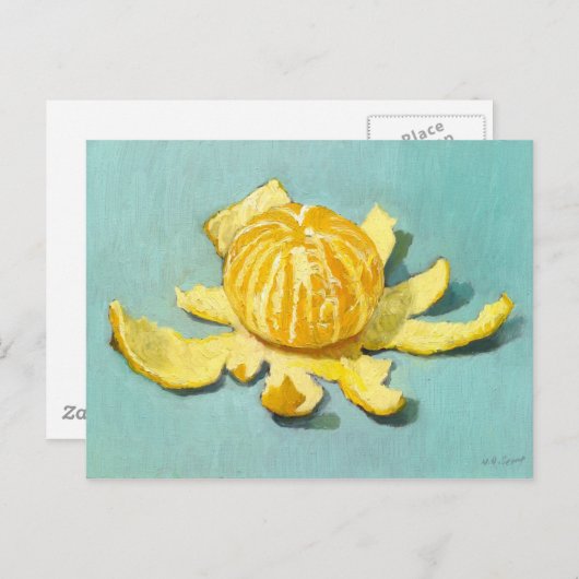 Gelede clementine stillevens briefkaart (Voorkant / Achterkant)