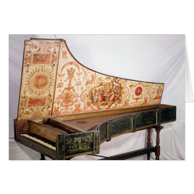 Gelede en geschilderde harpsichord (Voorkant Horizontaal)