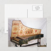 Gelede en geschilderde harpsichord briefkaart (Voorkant / Achterkant)
