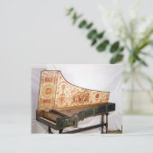 Gelede en geschilderde harpsichord briefkaart (Staand voorkant)