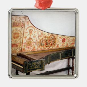 Gelede en geschilderde harpsichord metalen ornament