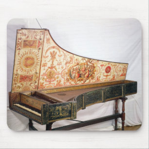 Gelede en geschilderde harpsichord muismat