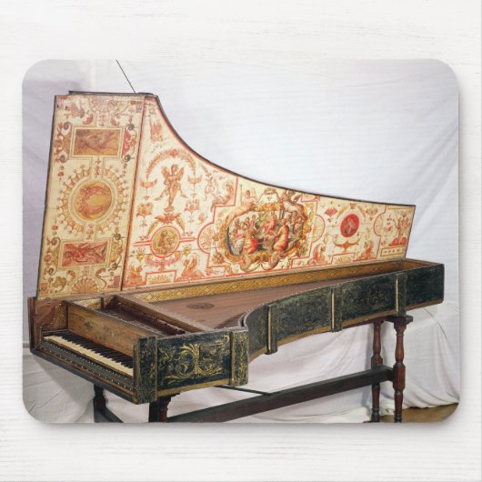 Gelede en geschilderde harpsichord muismat (Voorkant)