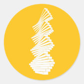 gelede wand ronde sticker (Voorkant)