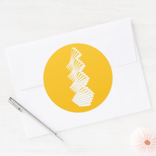 gelede wand ronde sticker (Envelop)