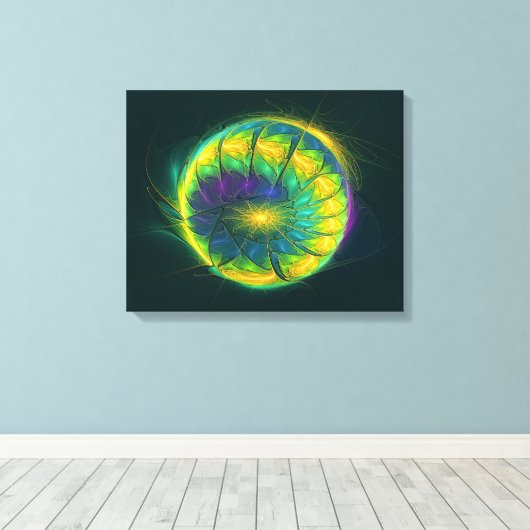 Geleed plasma canvas afdruk (Insitu (Houten vloer))