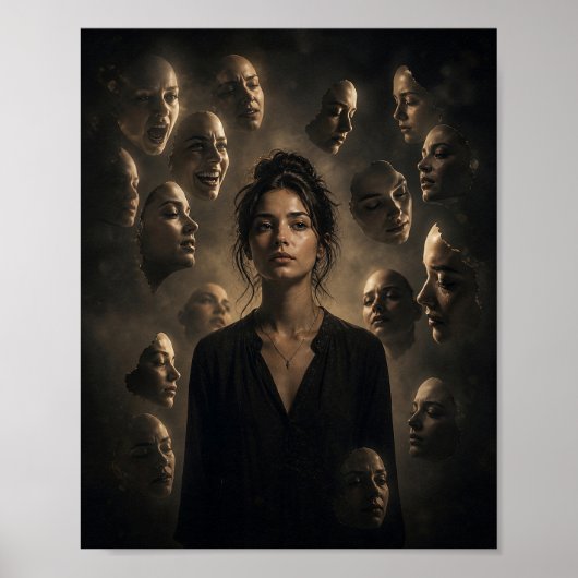 Geleende Gezichten Poster (Voorkant)