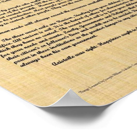 Geleerde dingen poster (Hoek)