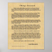 Geleerde dingen poster (Voorkant)