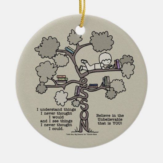 Geleerde lessen keramisch ornament (Voorkant)