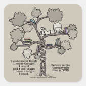 Geleerde lessen vierkante sticker (Voorkant)