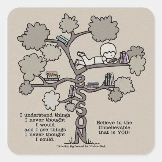 Geleerde lessen vierkante sticker (Voorkant)