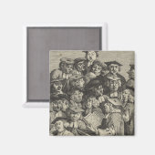 Geleerden bij een lezing (door William Hogarth) Magneet (Voorkant / Achterkant)
