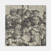 Geleerden bij een lezing (door William Hogarth) Magneet (Voorkant)