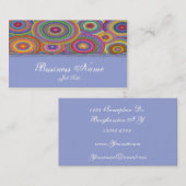 Gelegant visitekaartje met getande kleuren (Voorkant / Achterkant)