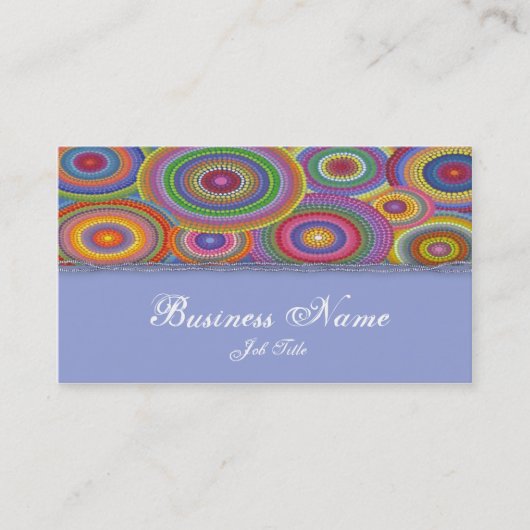 Gelegant visitekaartje met getande kleuren (Voorkant)