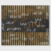 gelegenheid de heer mrs gepersonaliseerde initiale cadeaupapier (Vlak)