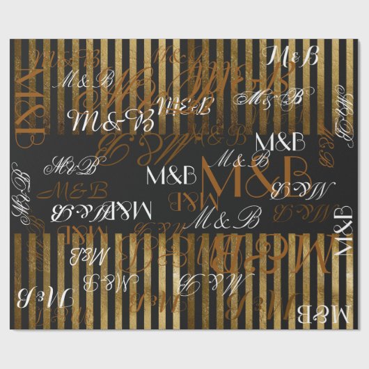 gelegenheid de heer mrs gepersonaliseerde initiale cadeaupapier (Vlak)